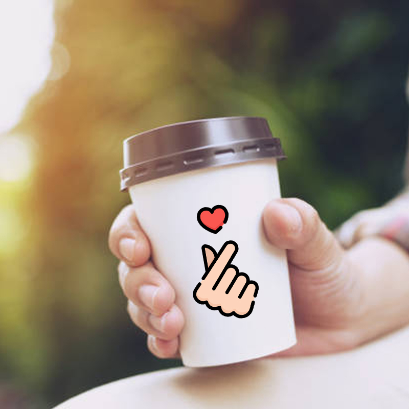 Paper Coffee Mug, BTS Heart Coffee mug, BTS Heart Printed Mug