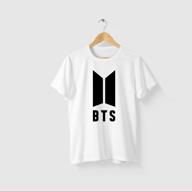 BTS Logo Custom Black T-shirt